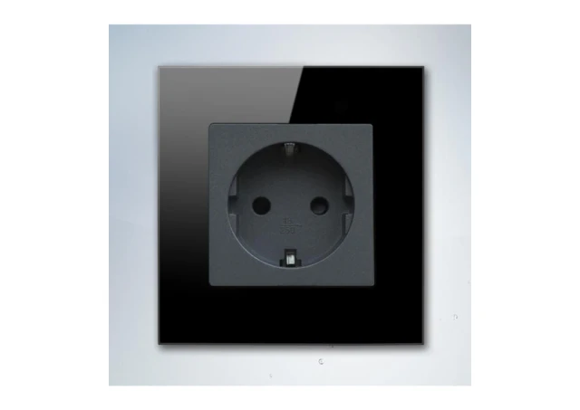 Exeshop 16A EU Wi-Fi WALL SOCKET Crni (TUYA)
