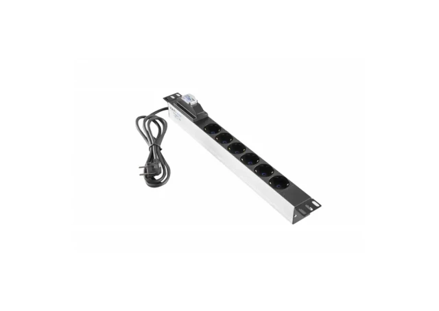 220V razvodni PDU panel 19/1U sa 6 utičnih mesta,kabl 2.5m Mirsan MR.PRZ6S.SC