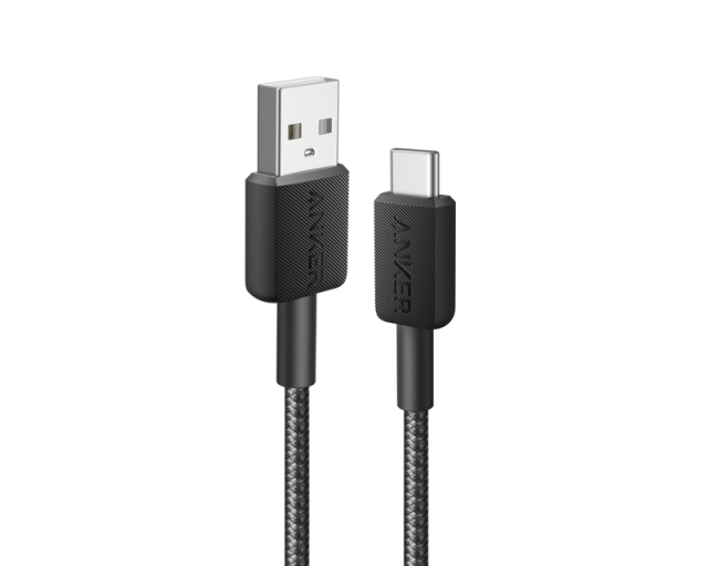 ANKER 322 USB tip-A na USB tip-C kabl M/M 1.8m, 18W, pleteni, crni 
