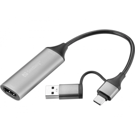 Adapter HDMI capture na USB-C/A Sandberg 136-70