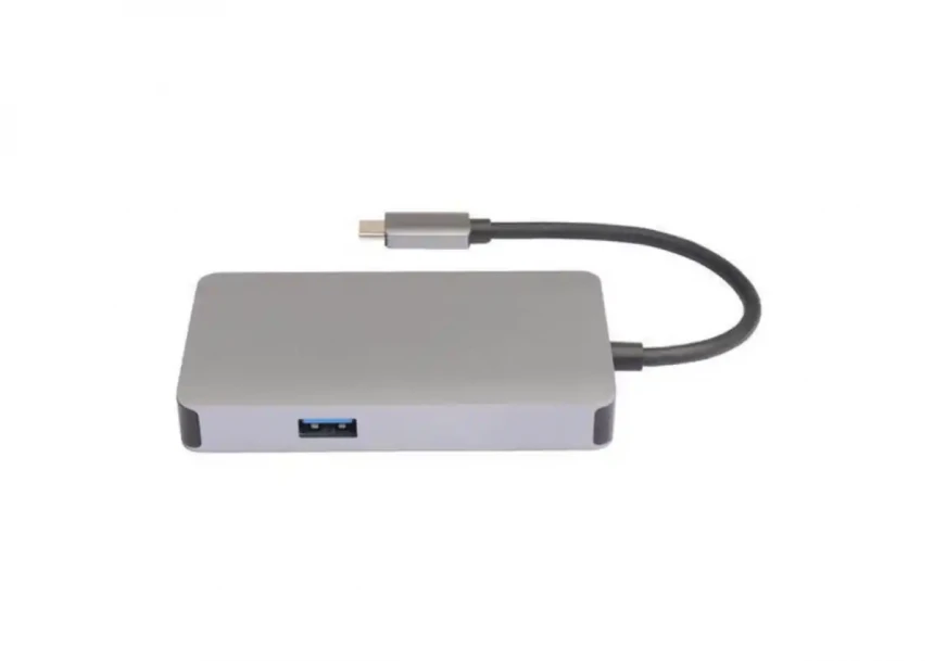 Adapter konverter USB Tip C 3.1 - HDMI/VGA/2xUSB 3.0/RJ45/Tip C E-green