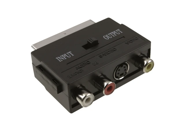 FAST ASIA Adapter Scart - 3xRCA + S-Video crni 