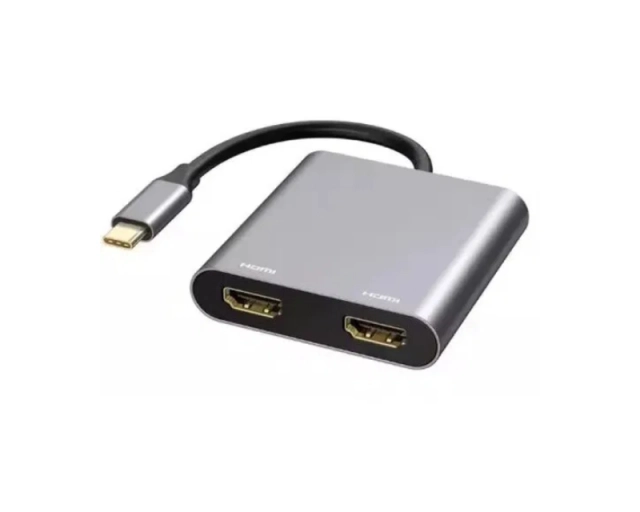 E-GREEN Adapter USB 3.1 tip C (M) - 2 x HDMI 
