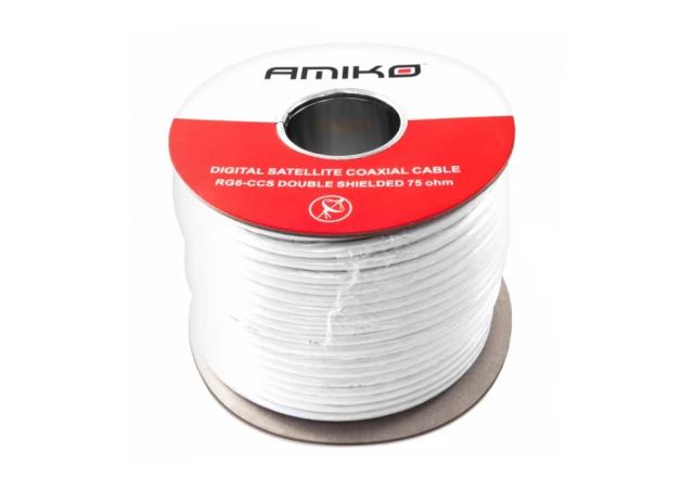 Amiko Koaksijalni kabel RG-6, CCS, 90dB, 100 met., motalica - RG6/90db - 100m REEL
