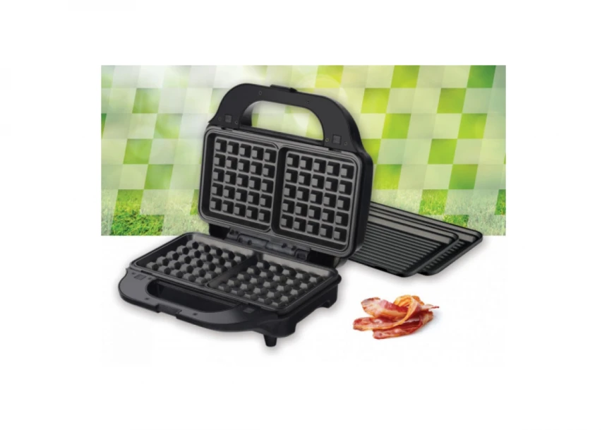 Aparat za sendiče HEINNER SM-2H900BKS 900W/2 ploče/28x15cm/bordo