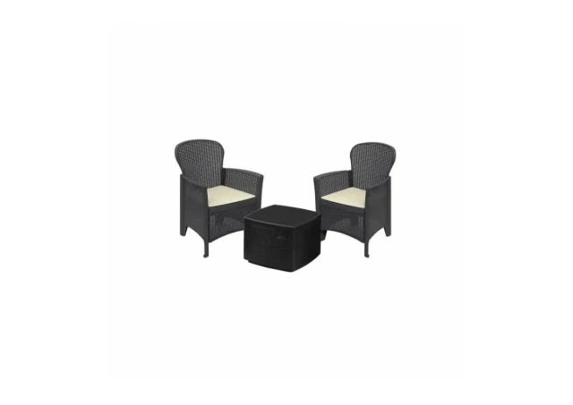 Baštenski set Rama antracit Linea Rattan