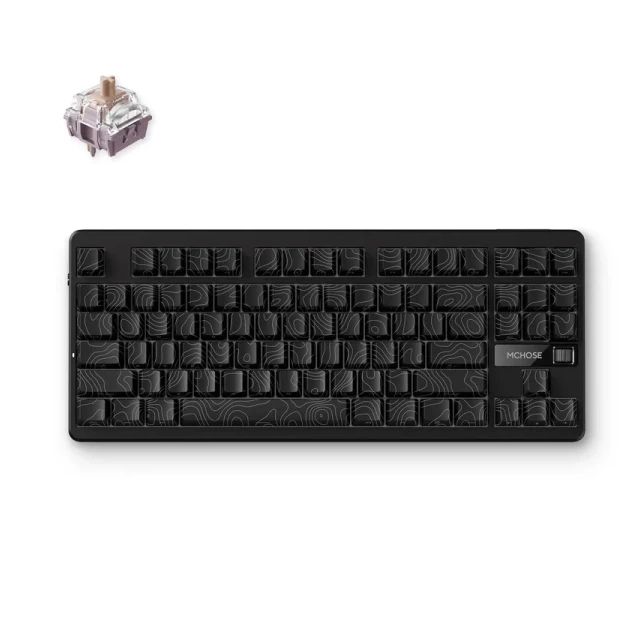Bežična gaming tastatura MCHOSE G87 Mehanička black topographic