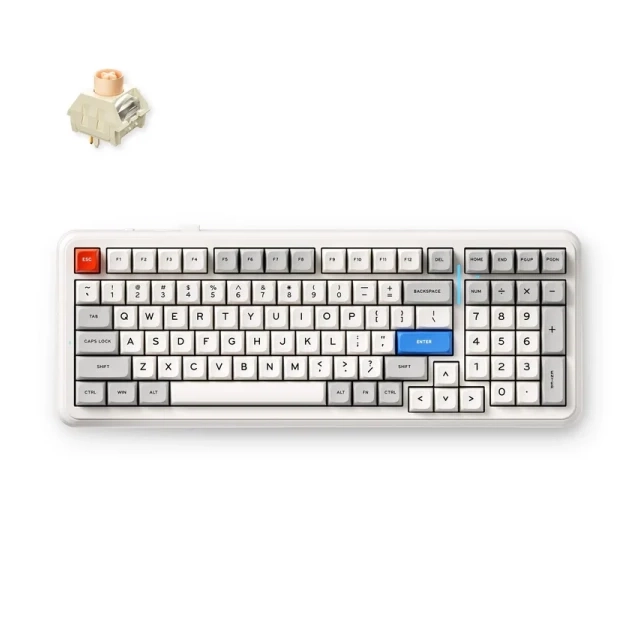 Bežična gaming tastatura MCHOSE K99 V2 Mehanička retro white