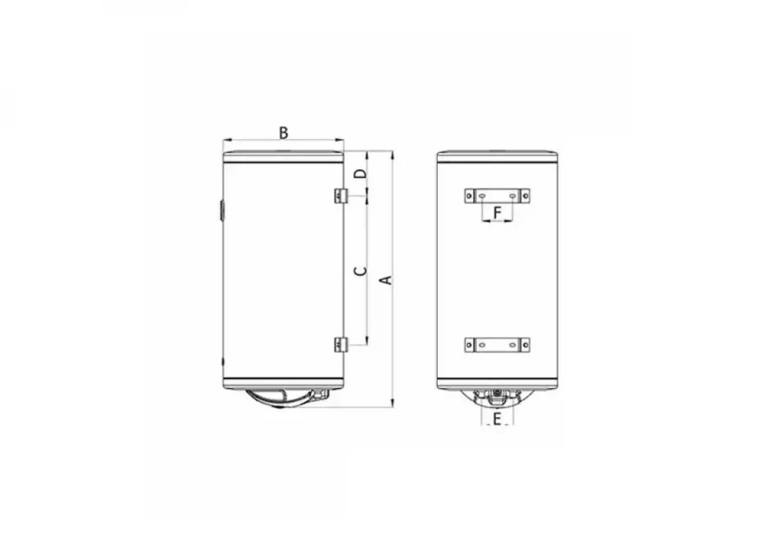 Bojler Termorad BTCR-80 Standard Emajlirani kazan/zapremina 80l