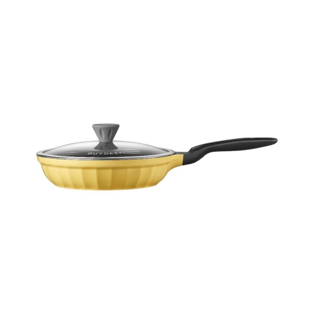 BUYDEEM Cast Aluminum Nonstick Frying Pan 25 cm, model CP151, color Mellow Yellow