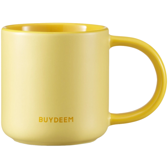 BUYDEEM Ceramic Mug 300 ml, model CD1018, color Mellow Yellow