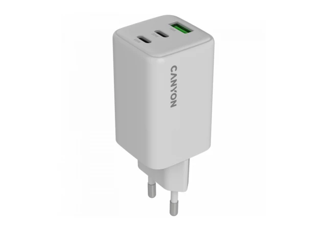 CANYON charger CU65ACC GaN 65W 2xPD 1xQC EU White