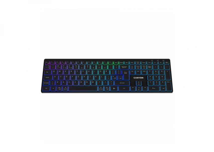 CANYON keyboard HKB-W11 UK/US RGB Dual Mode Wireless Black