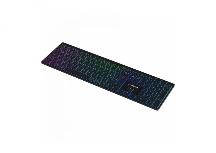 CANYON keyboard HKB-W11 UK/US RGB Dual Mode Wireless Black