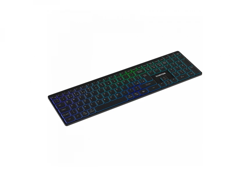CANYON keyboard HKB-W11 UK/US RGB Dual Mode Wireless Black