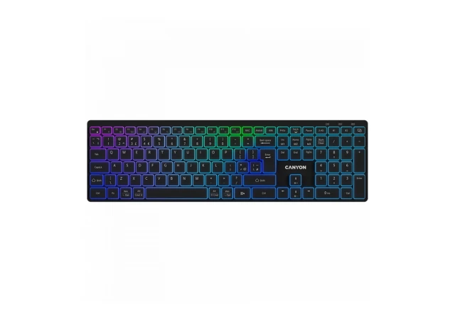 CANYON keyboard HKB-W11 UK/US RGB Dual Mode Wireless Black