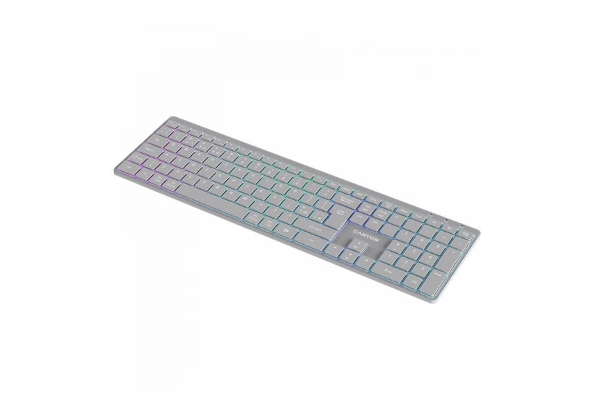 CANYON keyboard HKB-W11 UK/US RGB Dual Mode Wireless Grey