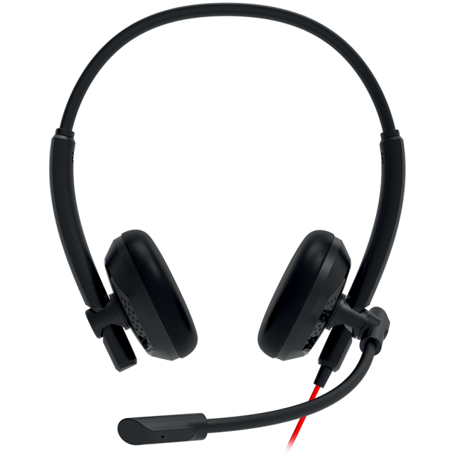 CANYON PC headset HS-07 PC Mic 3.5/USB Flat 2.8m Black