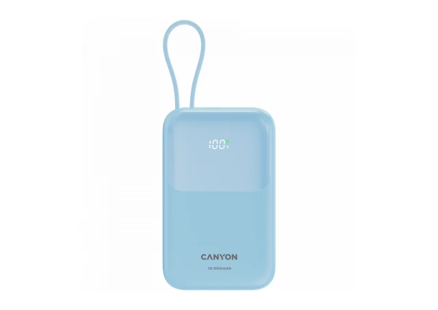 CANYON power bank OnPower 101 built-in cable 10000 mAh PD22.5W Blue