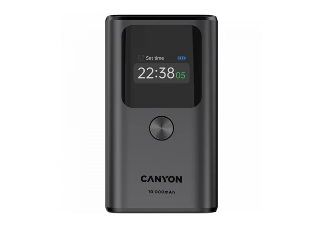 CANYON power bank OnPower 130 TFT 10000 mAh PD30W Dark Grey