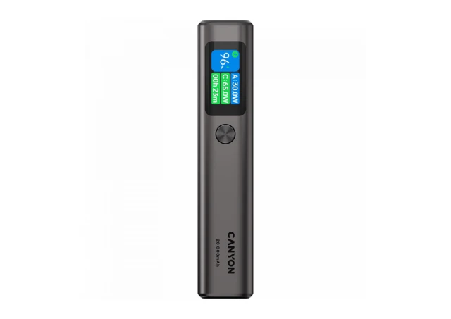 CANYON power bank OnPower 230 TFT 20000 mAh PD130W Dark Grey