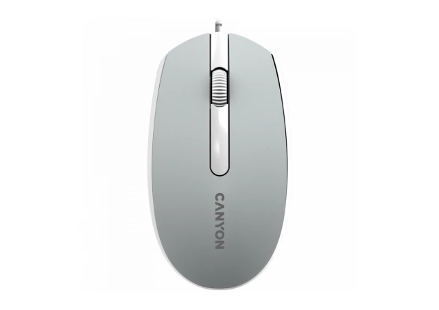 Canyon Wired  optical mouse with 3 buttons, DPI 1000, with 1.5M USB cable,Dark grey, 65*115*40mm, 0.1kg