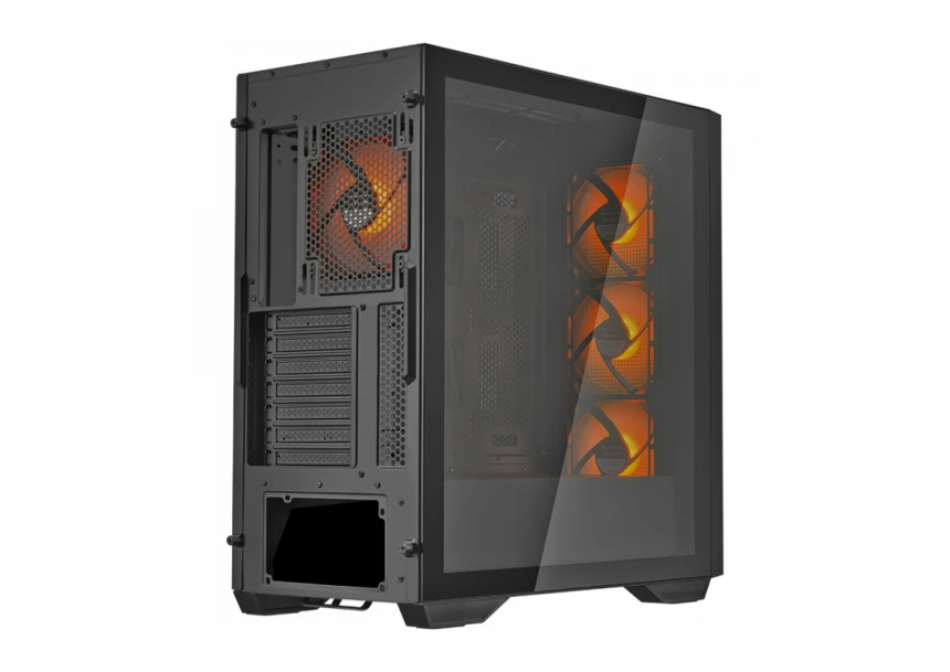 COUGAR GAMING COUGAR | Uniface RGB Black | PC Case | Mid Tower / Mesh Front Panel / 4 x 120mm ARGB Fans / TG Left Panel / Black