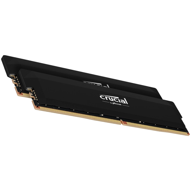 Crucial Pro OC 64GB (2X32GB) DDR5-6400 UDIMM CL40 Black