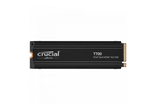 Crucial T700 4TB PCIe Gen5 NVMe M.2 SSD with heatsink