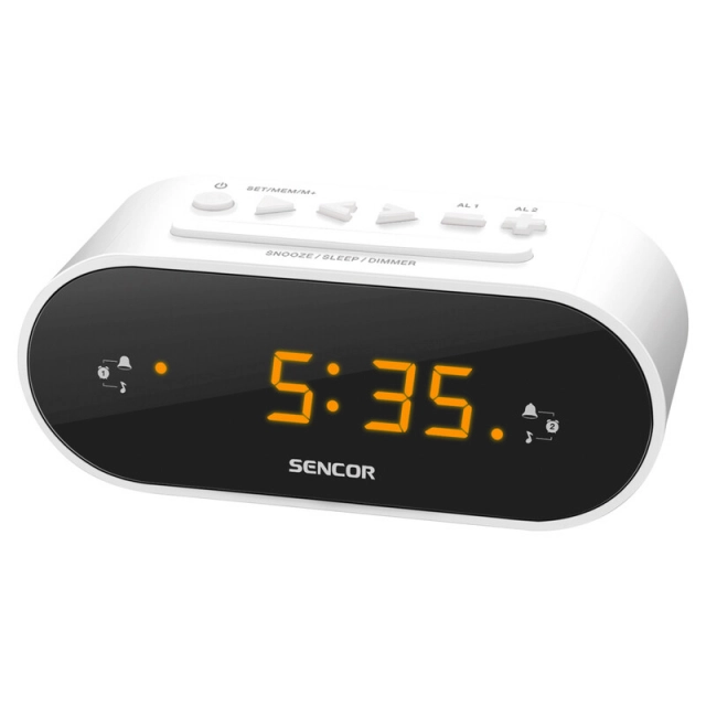 Digitalni sat sa alarmom SENCOR SRC 1100W beli