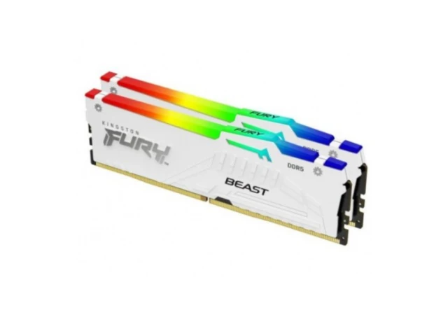KINGSTON DIMM DDR5 32GB (2x16GB kit) 6000MT/s KF560C36BWE2AK2-32 FURY Beast RGB White EXPO