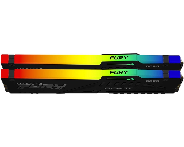 KINGSTON DIMM DDR5 64GB (2x32GB kit) 5600MT/s KF556C40BB2AK2-64 FURY Beast RGB Black EXPO 