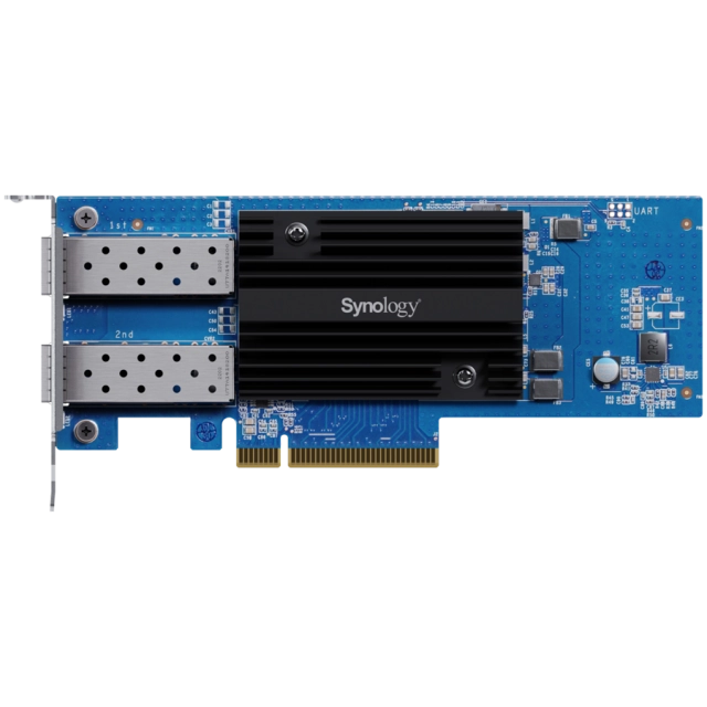 Dual-port 25GbE SFP28 add-in card for Synology systems