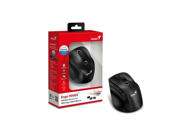 GENIUS Ergo 9000S Black USB Bežični crni miš 