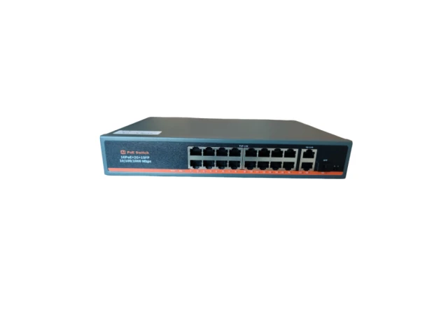 ExeLink SFG1219DP neupravljvi switch 16x10/100 Base-TX(POE/POE+) 2x10/100/1000 Base-T, 1x1000 Base-X SFP porta