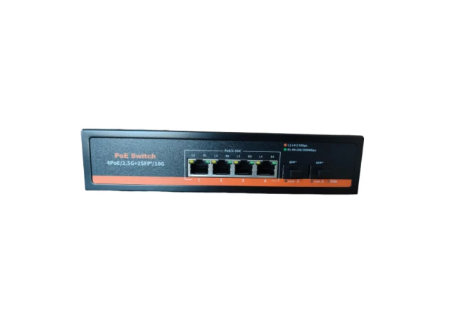 ExeLink SMX1006P neupravljivi POE switch 4x1/2.5G Base-T (POE/POE+),2x1G/10 GE Base-X SFP+ porta