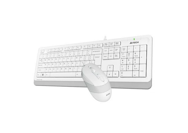 A4 TECH F1010 FSTYLER USB US bela tastatura + USB beli miš 