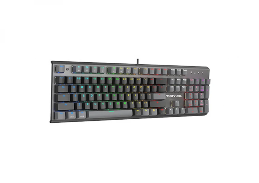 A4 TECH FS100 FSTYLER USB Neon Backlit US crna tastatura 