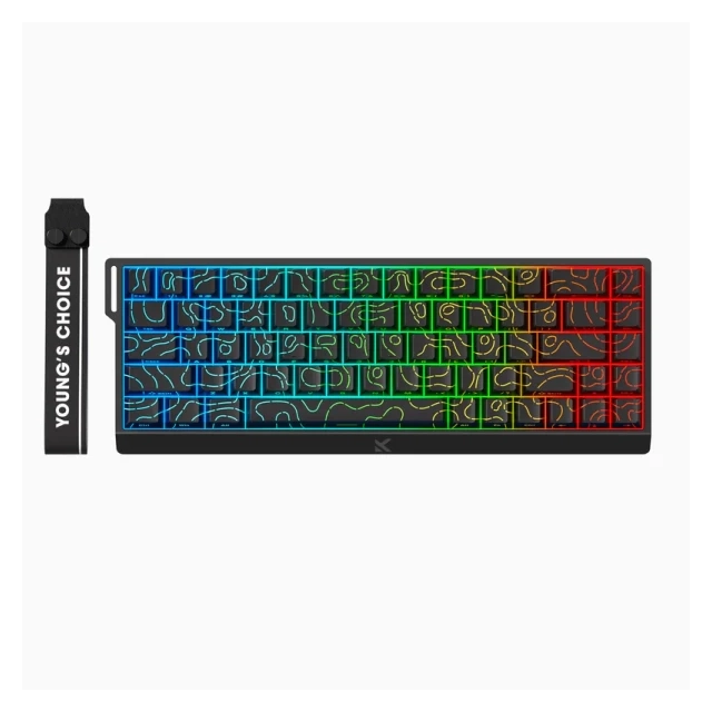 Gaming tastatura MCHOSE Ace 68 Hall Effect Magnetic Switch black topographic