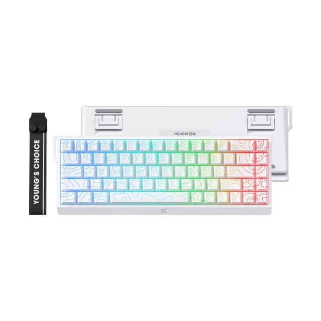Gaming tastatura MCHOSE Ace 68 Hall Effect Magnetic Switch white topographic