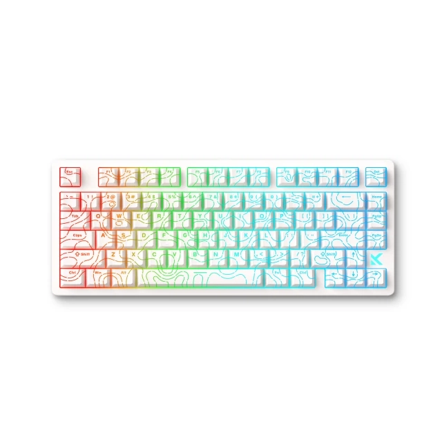 Gaming tastatura MCHOSE Jet 75 Hall Effect Magnetic Switch white topographic