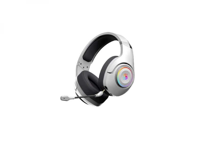 A4 TECH GR270 Bloody 7.1 Virtual Surround 3-IN-ONE RGB Gaming Wireless + wired bele slušalice 