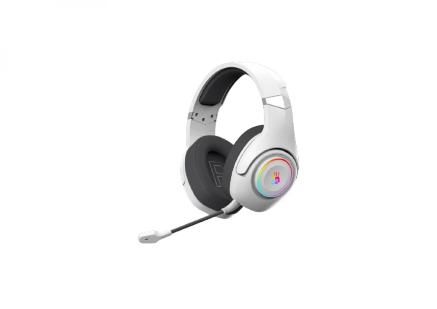 A4 TECH GR270 Bloody 7.1 Virtual Surround 3-IN-ONE RGB Gaming Wireless + wired bele slušalice 
