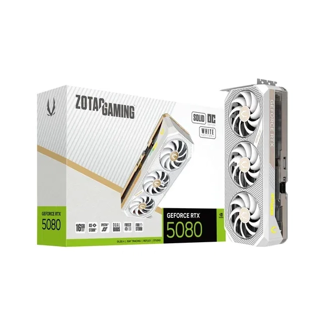 SVGA Zotac RTX 5080 SOLID OC White Edition 16GB GDDR7, ZT-B50800Q-10P