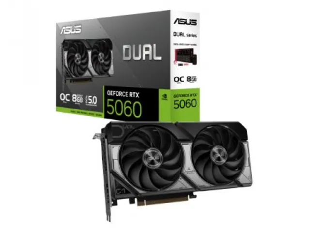 SVGA PCIE ASUS DUAL-RTX5060-O8G 8GB GDDR7 OC Edition 128-bit crna