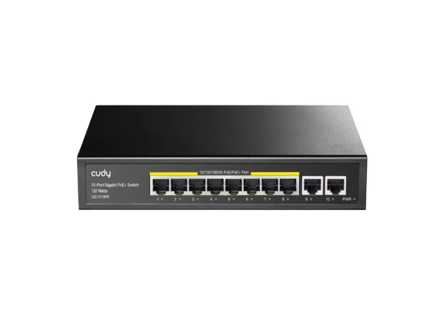 CUDY GS1010PE 10-Port Gigabit PoE+ Switch 