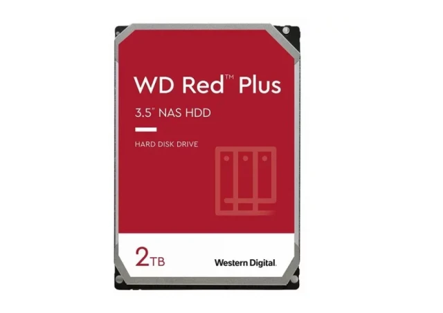 Western Digital HDD NAS WD Red Plus 2TB CMR, 3.5'', 128MB, 5400 RPM, SATA, TBW: 180