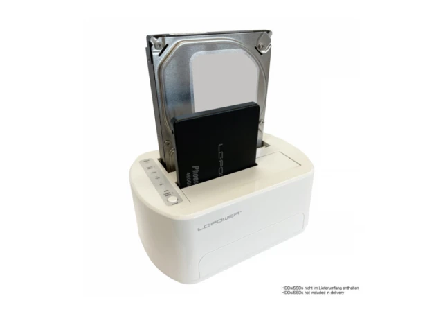 LC POWER HDD D. Station dual bay LC-DOCK-U3-VI USB3.2 Gen 1x1 dual bay docking station