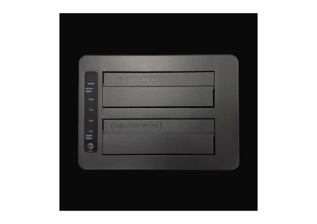 HDD DOCKING LC Power LC-DOCK-C-MULTI-HUB  USB 3.2 Gen2x1 docking station for 1x2.5" and 1x3.5" HDD/SSD cloning Black