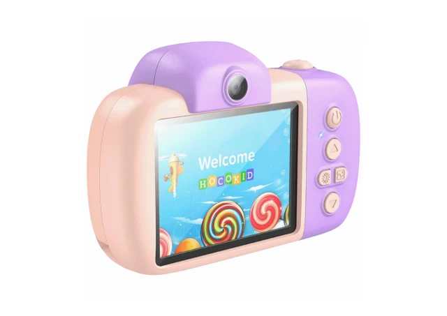 hoco. Dečija kamera, 2" IPS LCD, 32 MPx, FullHD, microSD, pink - DV201 Pink